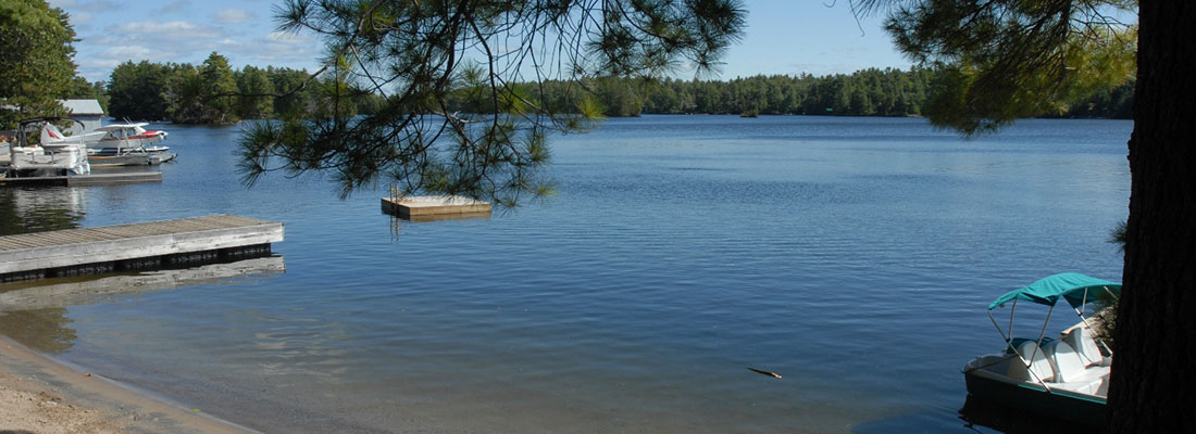 View of Lake Kassabog from Blue Mountain Lodge in the Kawarthas