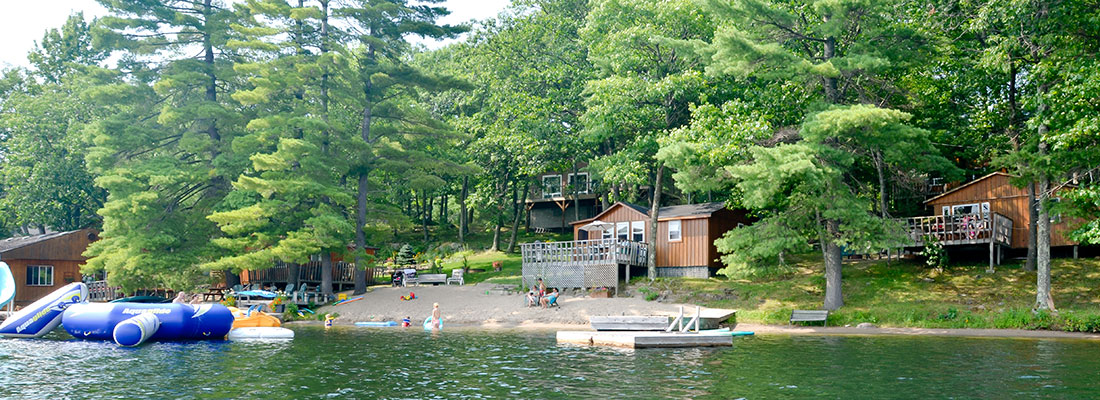 Waterfront area at Blue Mountain Lodge in the Kawarthas